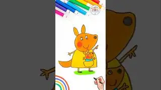 Рисунок детеныша кенгуру | Легко нарисуйте маму Пеппу и детеныша кенгуру 🌈🐽 #peppapig #short #baby