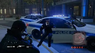Watch Dogs Police FBI Shootout + Immense 5 Star Wanted Level Escape