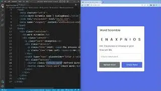 Word Scramble Game in HTML CSS & JavaScript   Word Game in JavaScript