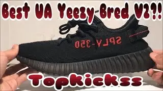 BEST UA YEEZY 350 V2 BRED W/ ON FEET REVIEW