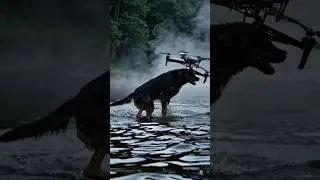 Dog vs. drone showdown begins! 🐶🚁🔥 #EpicChase #FunnyDog #DroneBattle #Unexpected