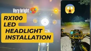 Yamaha Rx100 LED Headlight bulb 💡 Installation | New HJG Headlight Bulb Unboxing Video