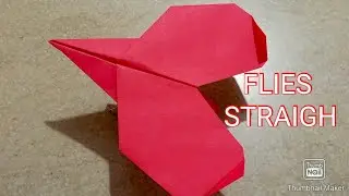 How to make a paper Airplane That Flies Far and straight | Heart Shaped Paper Airplane #airplane 