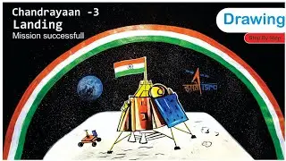 chandrayaan 3 isro Vikram Moon Landing date Special | Easy How To Draw For Beginners Step by Step