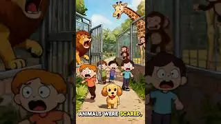 A Little Golden Retriever visited the Zoo and felt small🥹😍😍🥰 #dog #goldenretriever #dogshorts #dogs
