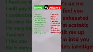 Normal English vs Advance English #english #englishgrammar #vocabulary #shorts