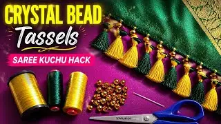 Beautiful Crystal Bead Saree Tassels| Easy Saree Kuchu Hack | ಸೀರೆ ಕುಚ್ಚು ಹಾಕುವ ಸುಲಭ ವಿಧಾನ