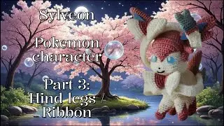 (Part 3) Amigurumi Crochet Sylveon / Pokemon family (Hind legs / Ribbon / Head tuft)