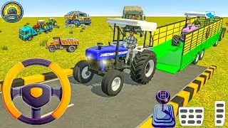 A Tractor with a Large Trailer Attached is Going to Rescue Two New Tractors..