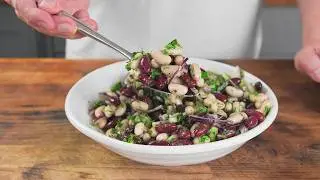 Easy Bean Salad, High in Protein and Fiber