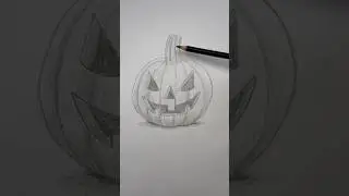 Draw a Halloween pumpkin (jack-o-lantern) 🎃Easy step-by-step drawing lesson for beginners.