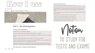 How I use Notion to study for Tests and Quizzes