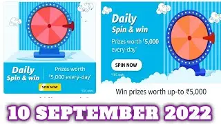 Amazon Funzone Daily Spin and Win Quiz Answers Today |10 SEPTEMBER 2022 | Daily Quiz Time