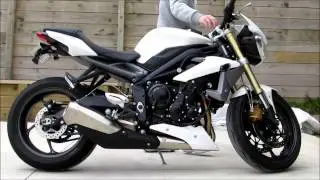 2014 Triumph Street Triple - Stock vs Arrow Exhaust