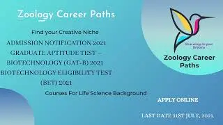 Graduate Aptitude Test (GAT B ) Biotechnology Eligibility Test (BET) 2021