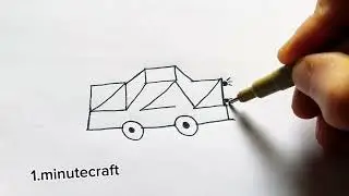 How to draw a car from 3 letters ( Z ) keep watching until the end