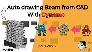 Revit Dynamo : Drawing Beam in Second  | Drawing Structural Beams with CAD in Seconds!