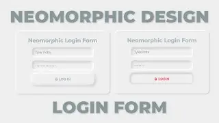 Neomorphic Login Form Design with HTML, CSS and Javascript