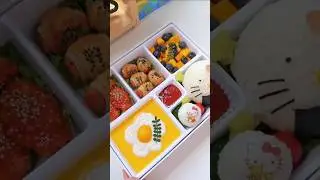 Make hellokitty lunch box with me #food #lunchbox #asmr #cooking #lunch  #bento