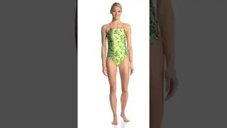 The Finals Women's Boa Foil Wingback One Piece Swimsuit | SwimOutlet.com