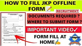 How to fill JKP SPO offline form 2023 | Jk police spo bharti 2023