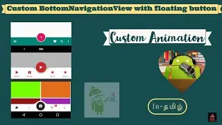 How to create custom BottomAppbar with #floating button|BottomNavigationView|Custom appbar in #தமிழ்