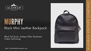 Murphy Black Mini Leather Backpack | Function