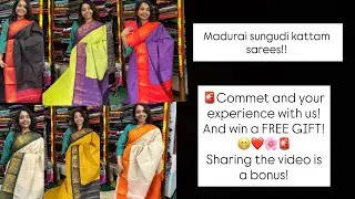 🚨Best comment about your experiencewith us  wins free gift!! 🚨Madhurai kattam sarees!! #onam 