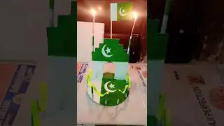 Pakistan Independence Day 3D Model | 14 August Creative Idea | How to Make Pakistan Flag Model
