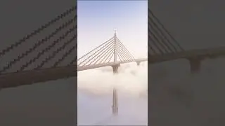 Minecraft Cable Stayed Bridge #minecraft #minecraftbuilding #shorts #minecraftbuild