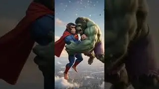 SUPER MONKEY vs HULK MoNKEY Fight 😱#funny #shortvideo #funny #cute #cartoonforkids #monkey #pets