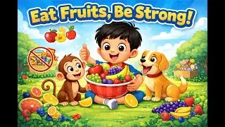 Chintu Learns to Eat Fruits 🍎 | Healthy Eating for Kids | Kidzo Channel