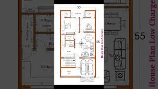 30&times;55 House Plan || 30&times;50 House Plan || 30&times;55 House Design || 30&times;55 Floor Plan || #shorts