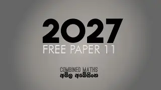 Rank Paper 11 Combined Maths - Amila Abeysinghe