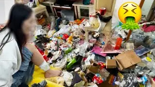 OMG😱CHAOS AND ROT🤮CLEANING A HOARDER NIGHTMARE ROOM!【CLEANINGMASTER】