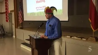 Travis County GOP Chairman Robert Morrow speaks