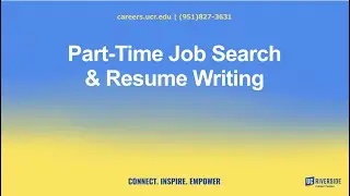 2025 26 Part Time Job Search & Resume Writing   Video