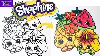 How to Draw and Color Shopkins Pineapple Crush. Drawing basics. Como Desenhar. No&ccedil;&otilde;es B&aacute;sicas.