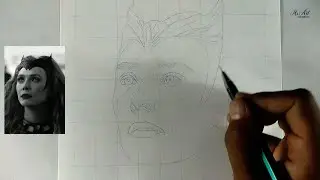 How To Draw Wanda Step by Step | Outline Tutorial With Grid | Wanda Outline Tutorial