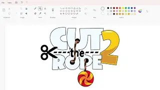 How to draw the Cut the Rope 2 logo using MS Paint | How to draw on your computer
