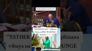 SPIKA WA BUNGE AKASIRIKA VIBAYA ESTHER BULAYA KUJIBIZANA NAYE
