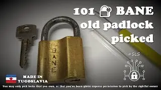 101 BANE old padlock 🔐 picked [Made in Yugoslavia]
