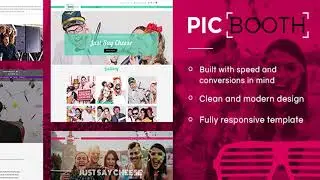Picbooth - Complete Photobooth, Photography HTML Site Template | Themeforest Website Templates and