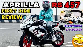 Aprilia RS 457 Top Speed Test: 197 KMPH Max Out! 🔥 Full Review & Ride (Telugu)
