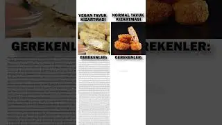 VEGAN TAVUK KIZARTMASI VS NORMAL TAVUK KIZARTMASI #shorts