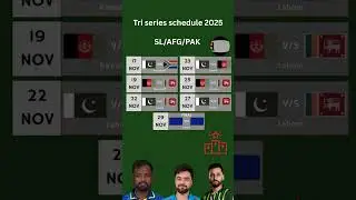 TRI Series schedule 2025 AFG/SL/PAK #pakistanafghanistanseries