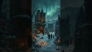 Haunted Graveyard Pipe Organ Christmas Ambience Under Northern Lights