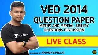VEO 2014 June Question Paper || Maths and Mental Ability Discussion || Live Session
