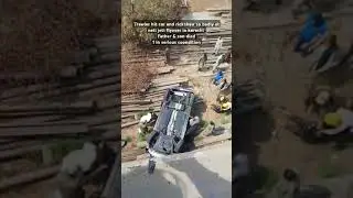 Trawler accident with car and rickshaw in karachi neti jet flyover
