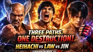 Three Paths. One Destruction. 🌩⚔️👊💥Heihachi | Law | Jin &ndash; Tekken 3